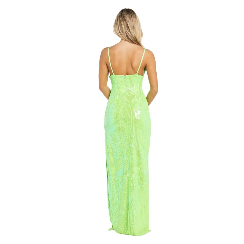 Morgan & Company Lime Green Evening Gown - Picture 4 of 11